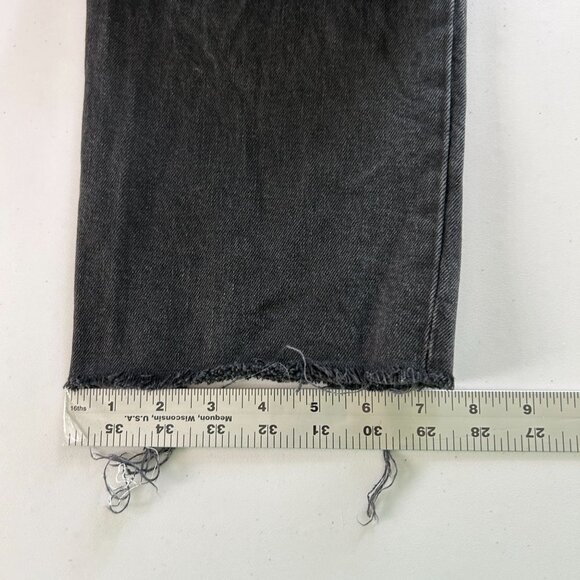Old Navy Jeans Womens Size 10 Black High Rise Denim Raw Frayed Edge Distressed - Picture 14 of 14